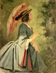 Porträt von Anna, der Tochter des Künstlers, 1860